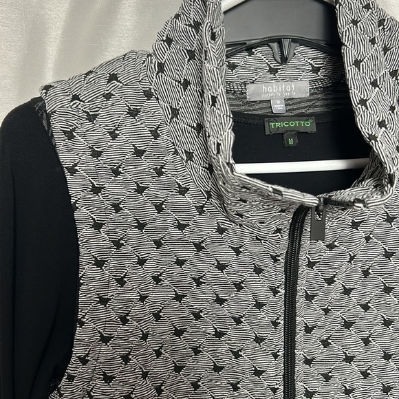 HABITAT VEST women zip up Grey,black,asymmetrical,collar.NWT,M,L,XL,Fall,gift - Picture 10 of 16